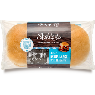 Extra large white baps